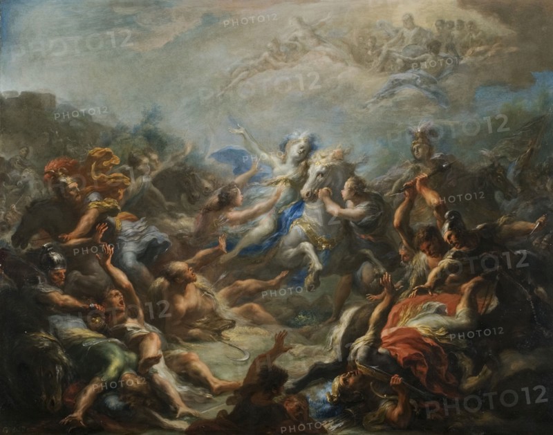 Camilla at War from Virgil's Aeneid, between 1708 and 1710. Creator: Giacomo del Po.