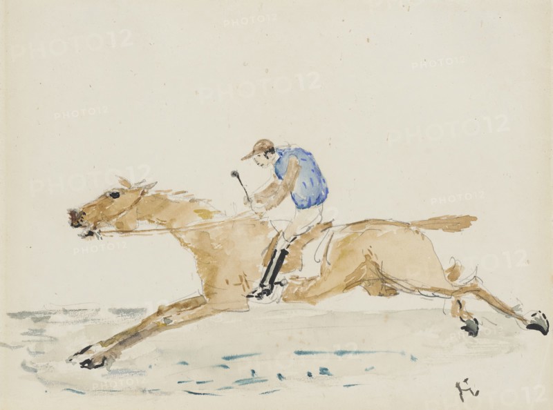 Jockey au Galop, c1878. Creator: Henri de Toulouse-Lautrec.