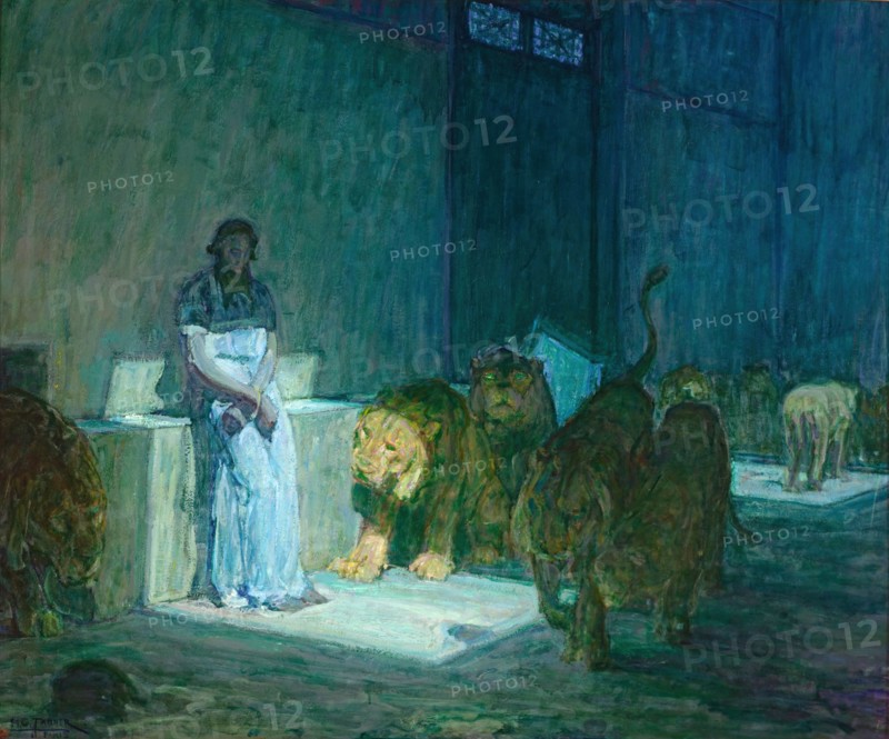 Daniel in the Lions' Den, between 1907 and 1918. Creator: Henry Ossawa Tanner.