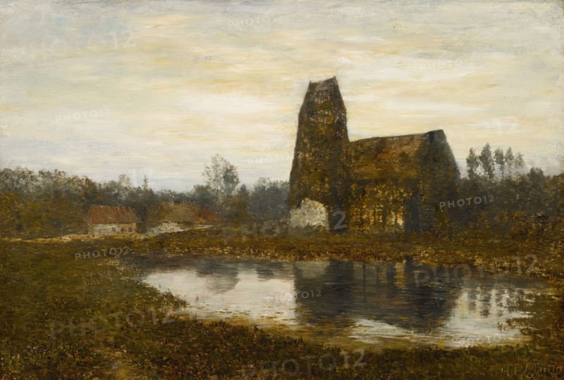 Criqueboeuf Church, Normandy, 1893. Creator: Homer Dodge Martin.