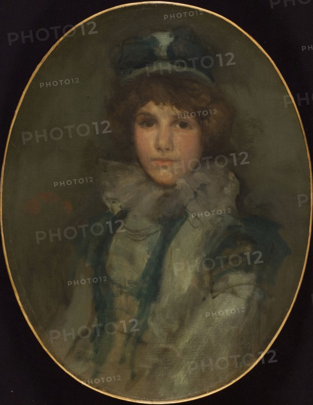 Blue and Coral: The Little Blue Bonnet, 1898. Creator: James Abbott McNeill Whistler.