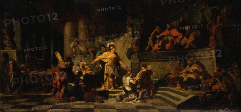 Aeneas Offering Presents to King Latinus and Asking Him for the Hand of His Daughter, 1778. Creator: Jean-Baptiste Regnault.