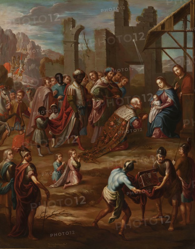 The Adoration of the Kings with Donor (La adoración de los reyes con donante), 1741. Creator: Nicolás Enríquez.