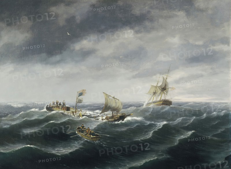 Loss of the Schooner 'John S. Spence' of Norfolk, Virginia, 2d view-Rescue of the Survivors..., 1833 Creator: Thomas Birch.