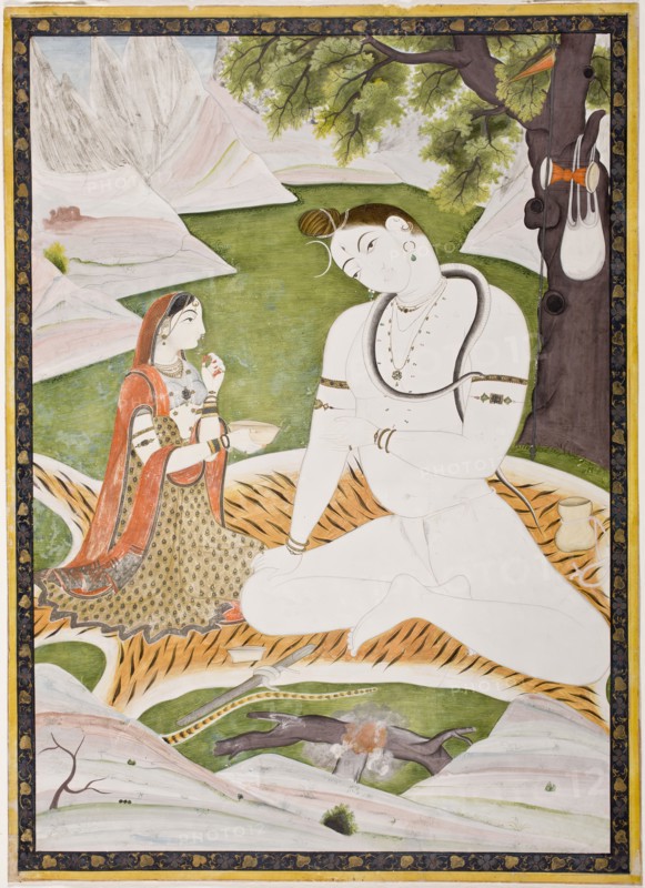 Shiva and Parvati (image 1 of 5), 19th century. Creator: Unknown.