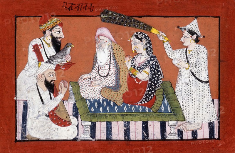 An Imaginary Meeting between Guru Nanak and Gobind Singh, c1780. Creator: Unknown.