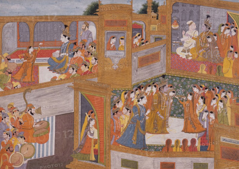 Marriage of Krishna and Rukmini, c1800. Creator: Unknown.