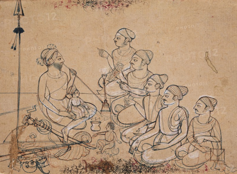 A Prince and His Sons Receive Visitors in the Mardana (Men's Quarter), 1786. Creator: Unknown.