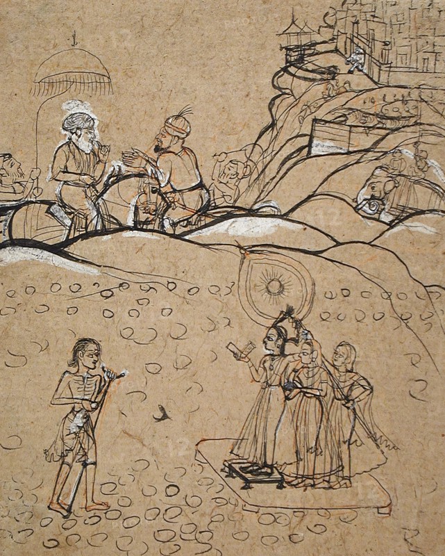 Illustration for the Story of Layla and Majnun, c1770. Creator: Unknown.