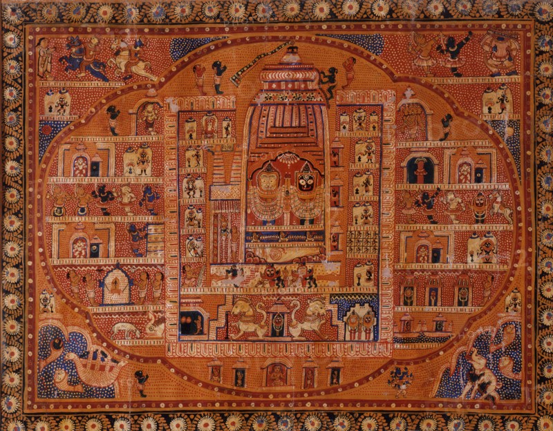 Jagannatha, Balabhadra, and Subhadra in the Jagganatha Temple, between c1875 and c1900. Creator: Unknown.