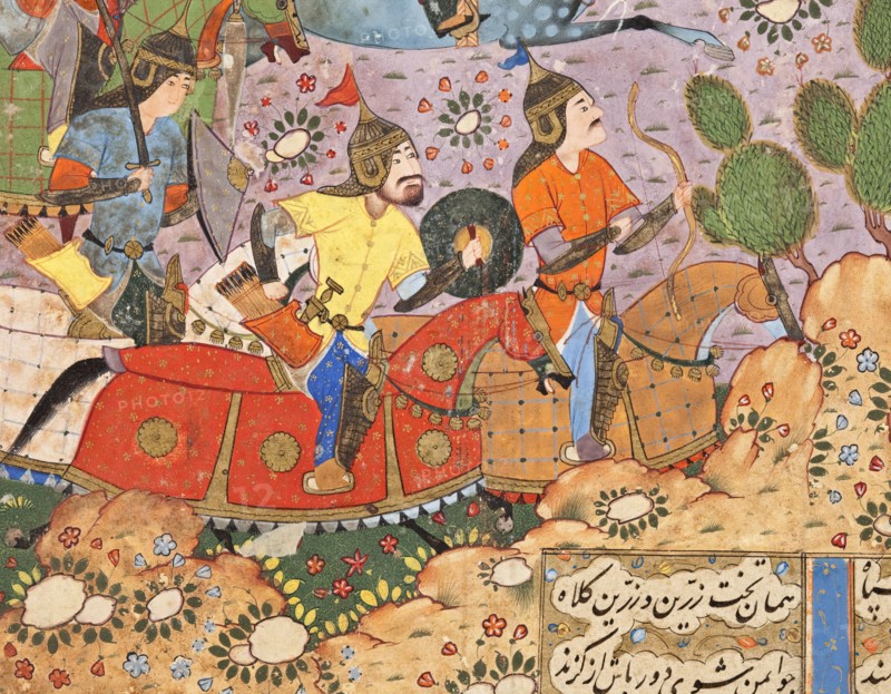 The Battle between Bahram Chubina and Sava Shah (image 2 of 9), c1560. Creator: Unknown.