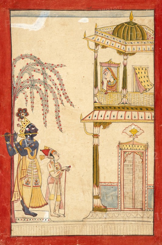 Krishna Serenading Radha, between c1730 and c1750. Creator: Unknown.