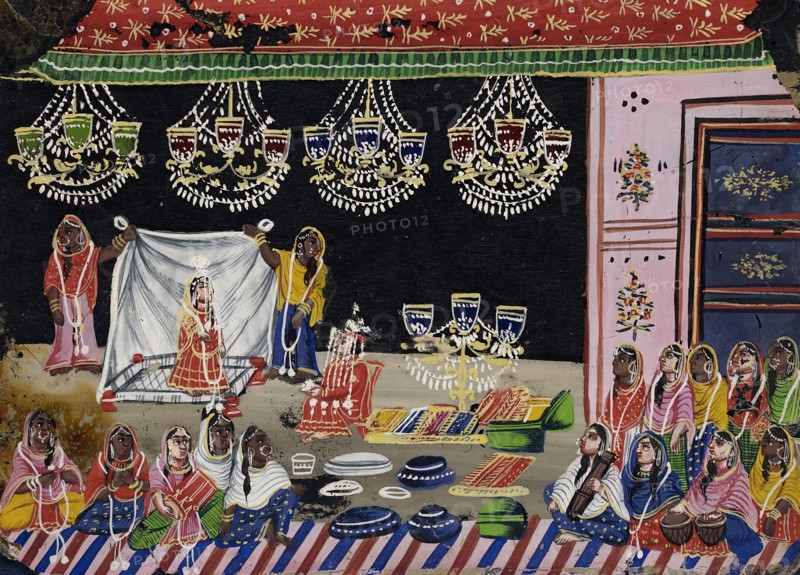 Wedding Procession: Bride Under a Canopy, c1800. Creator: Unknown.