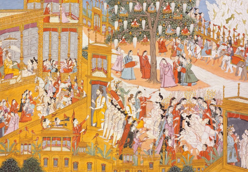 The Pilgrims in a Palace, Folio from a Kedara Kalpa (Book of Kedara), between c1800 and c1820. Creator: Unknown.