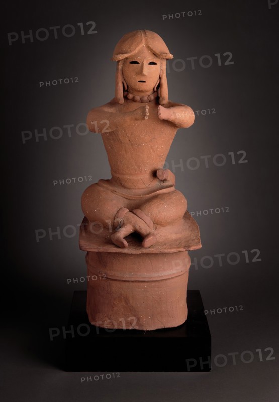Haniwa: Tomb Sculpture of a Seated Warrior, between c.500 and c.600. Creator: Unknown.