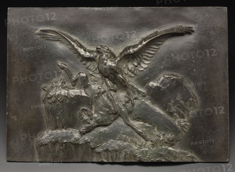 Eagle with Chamois, 1826. Creator: Antoine-Louis Barye.