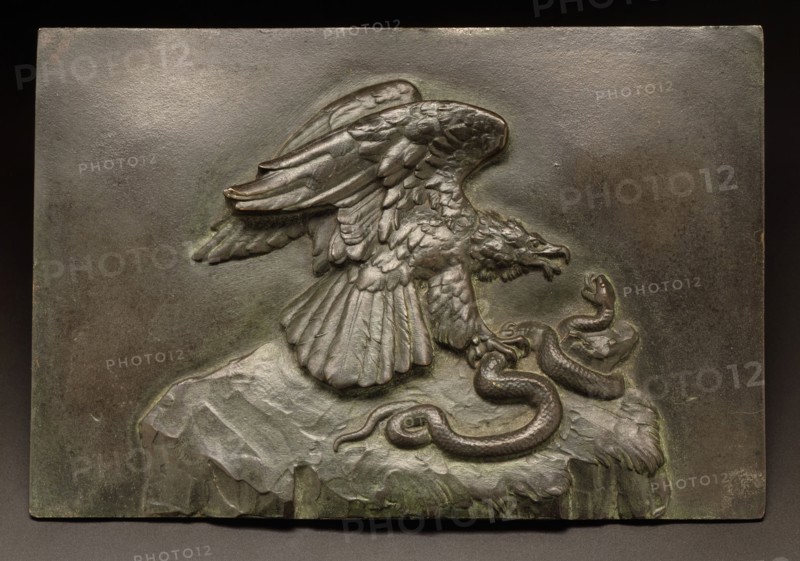 Eagle with Serpent, 1826. Creator: Antoine-Louis Barye.