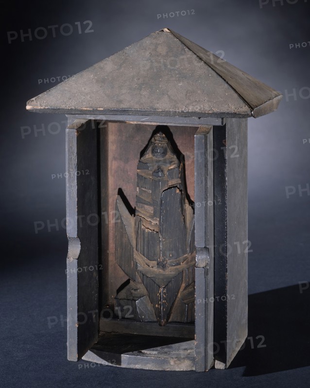 Buddhist Sculpture Inside Shrine, 17th century. Creator: Unknown.