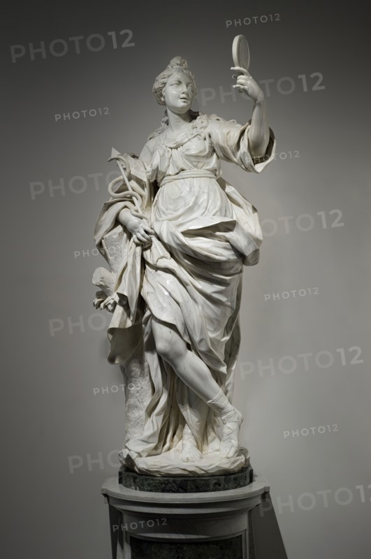 Pair of Allegorical Figures of Wealth and Prudence, from Palazzo Giugni, Florence..., c.1703-c.1708. Creator: Giovanni Baratta.
