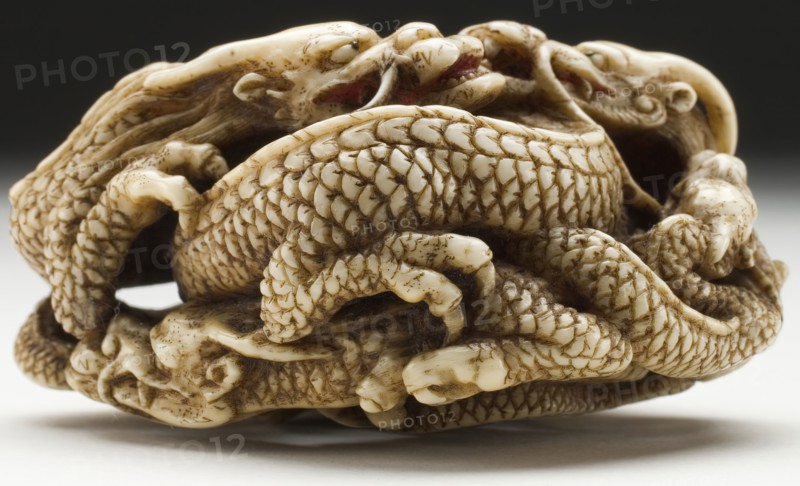 Five Dragon Group (image 3 of 15), Mid-19th century. Creator: Ikkosai.