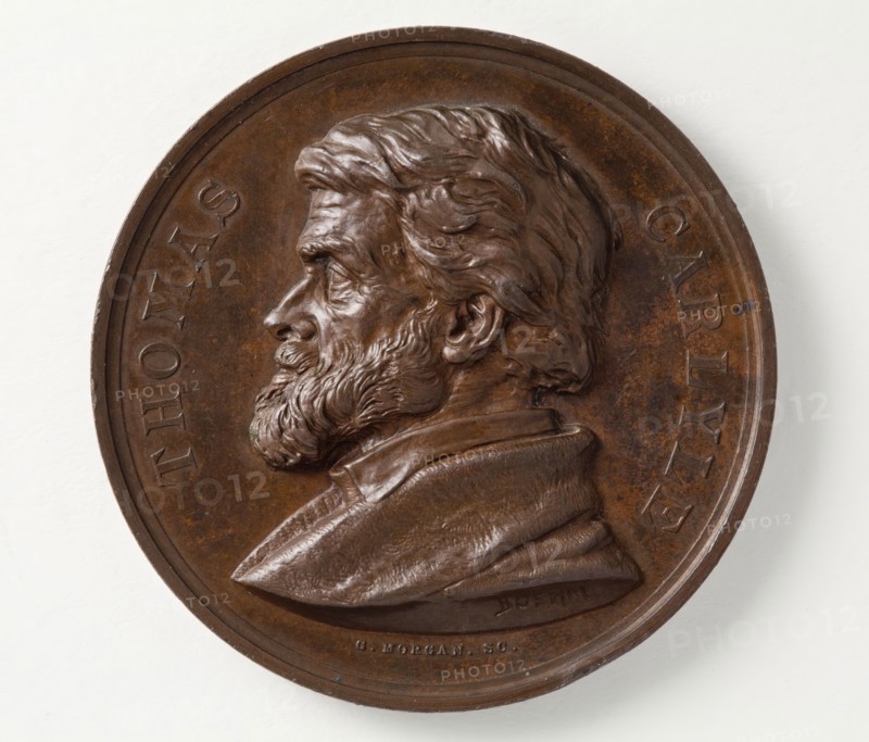 Commemoration Medal for Thomas Carlyle (image 2 of 5), 1875. Creator: Joseph Edgar Boehm.
