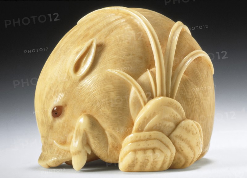 Wild Boar, Mid- to late 19th century. Creator: Kaigyokusai Masatsugu.