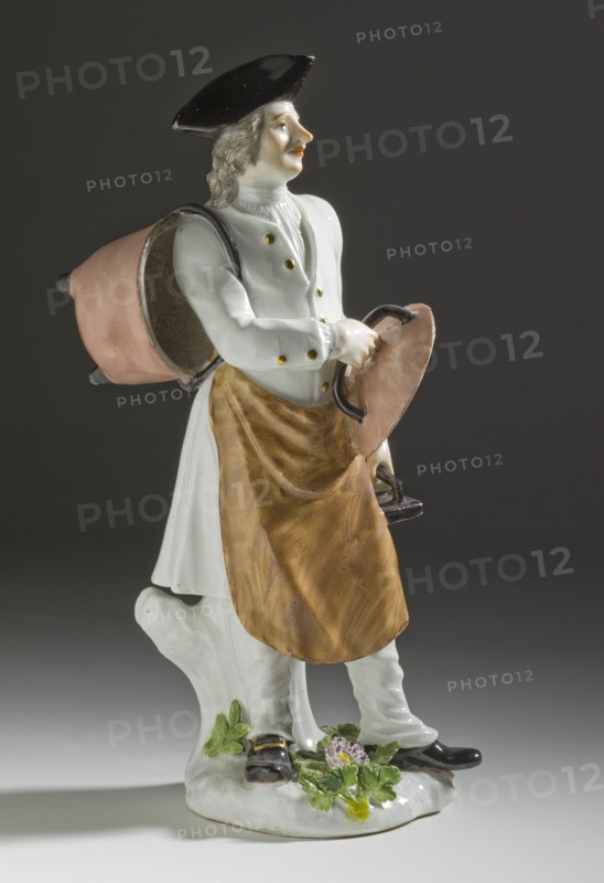Laundryman (image 1 of 2), c.1748. Creators: Meissen Porcelain, Edme Bouchardon, Johann Joachim Kändler.