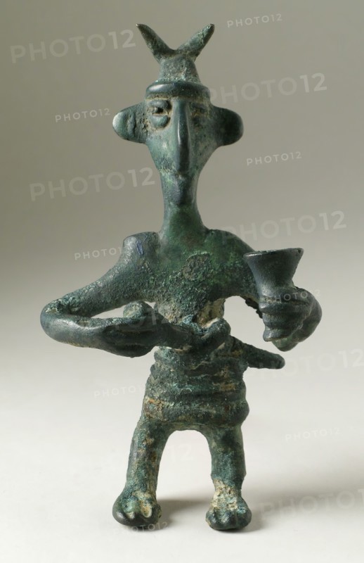 Figure of a Man with Horns, 1000-650 B.C.. Creator: Unknown.