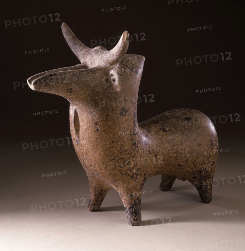Zoomorphic Vessel (Bull) (image 1 of 3), between c.1350 and c.1000 B.C.. Creator: Unknown.