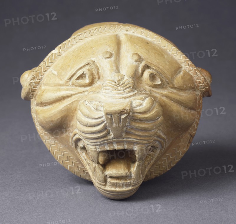 Fragment of a Lion Head, Achaemenid period (550-330 BC). Creator: Unknown.