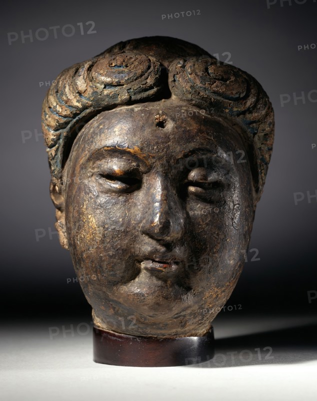 Head of a Buddha (Fotuo), between c.800 and c.906. Creator: Unknown.