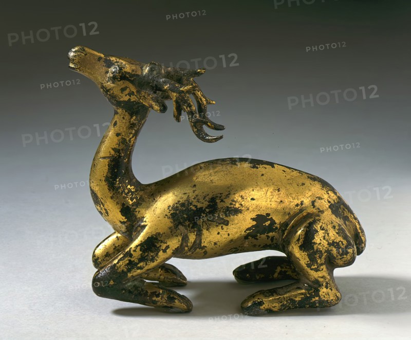 Kneeling Deer (image 2 of 2), between 618 and 906. Creator: Unknown.