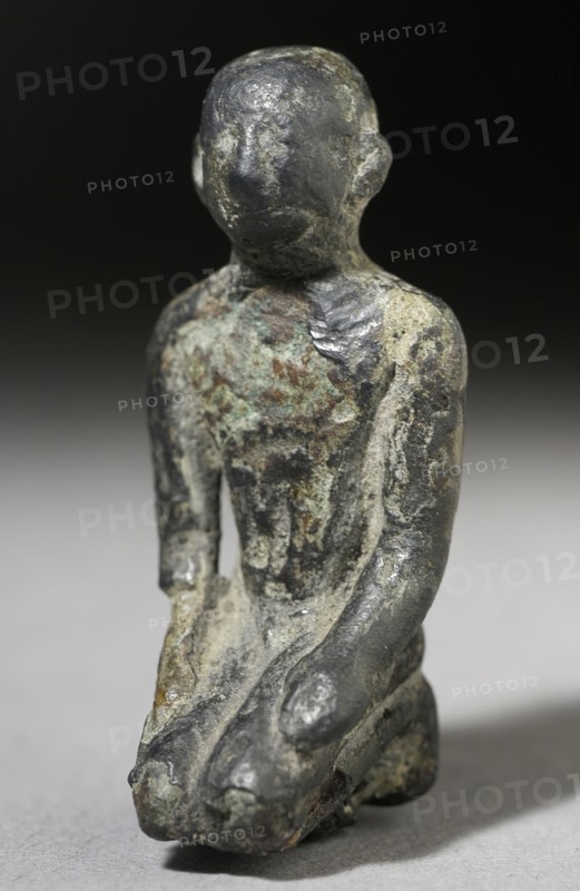 Figurine of a Human Worshipping, Probably Late Period (664-332 BCE). Creator: Unknown.