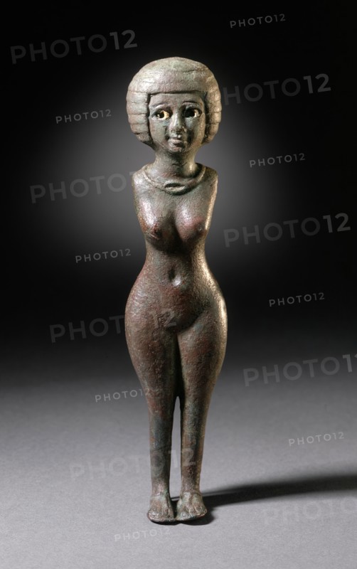 Nubian Female Figure, Egypt, Late Period, 25th Dynasty (711 - 600 BCE) or later. Creator: Unknown.