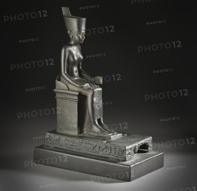 Seated Statuette of the Goddess Neith, 711-323 B.C.. Creator: Unknown.