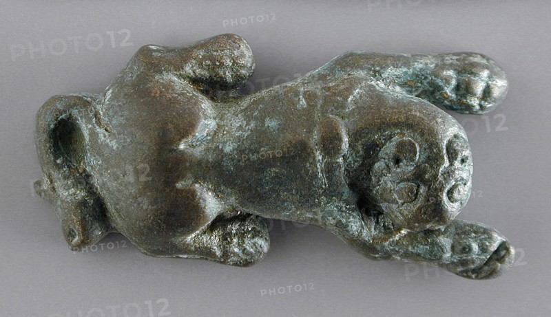Figurine of Seated Lion with Turned Head, Late Roman Period-early Islamic Period (400-800 CE)... Creator: Unknown.