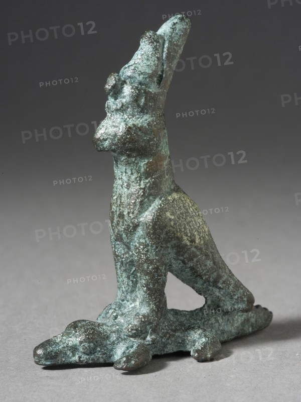 Figurine of a Falcon Standing on a Crocodile, Ptolemaic Period (323-30 BCE). Creator: Unknown.