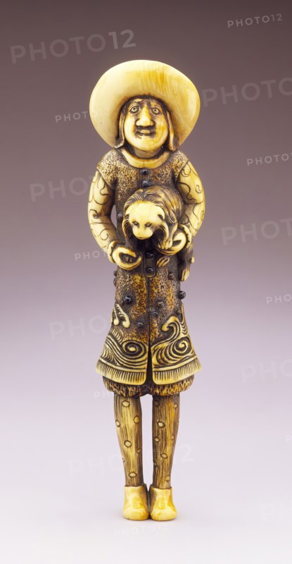 Dutchman Holding Dog, 18th century. Creator: Unknown.