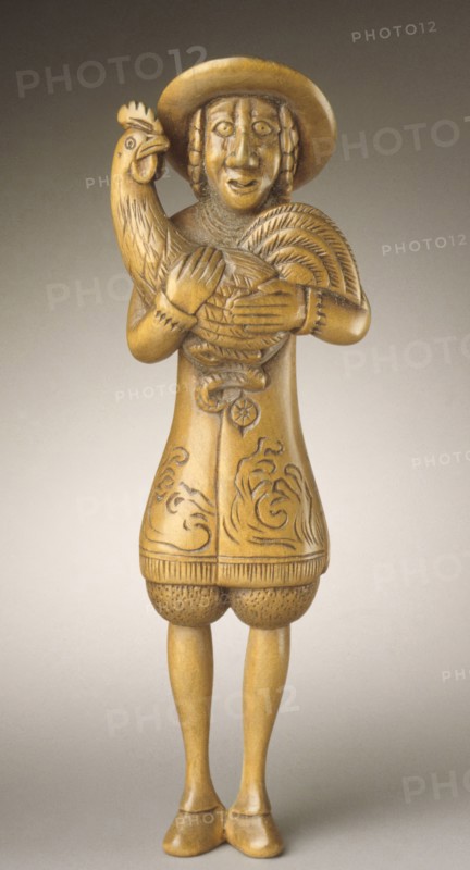 Dutchman Holding Rooster, 18th century. Creator: Unknown.