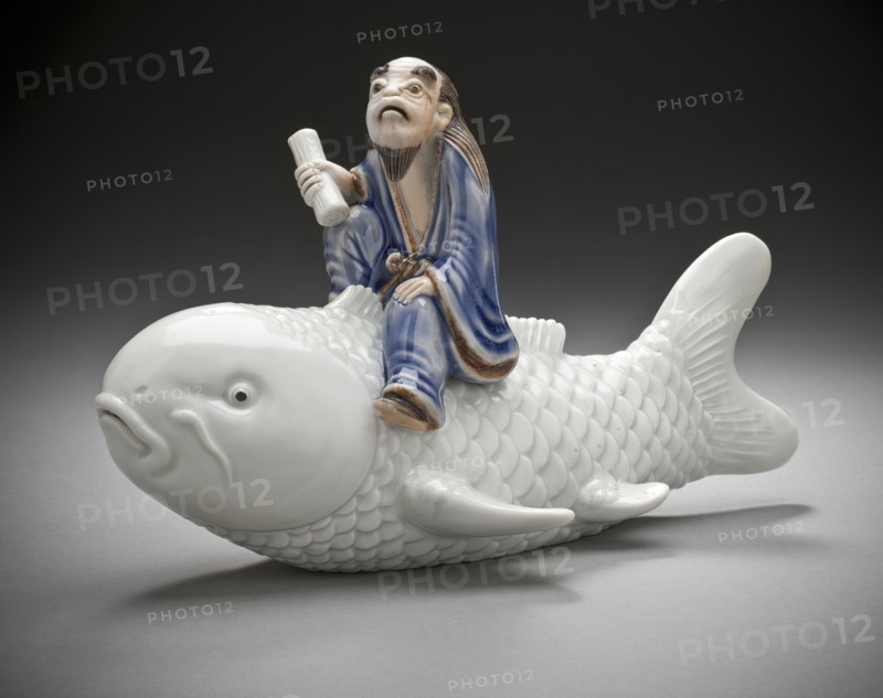 Okimono in the Form of Kinko Riding the Carp, 19th century. Creator: Unknown.