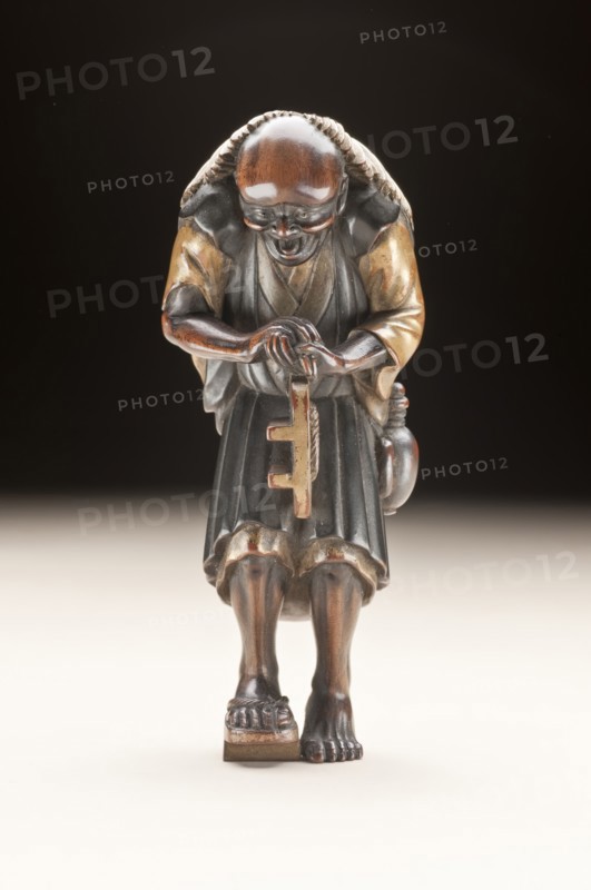 Drunken Buddhist Priest holding Broken Geta (image 1 of 2), Early to mid-19th century. Creator: Unknown.