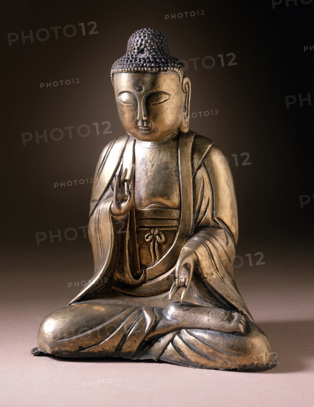 Seated Buddha, Probably Amitabha (Amit'abul), the Buddha of the Western..., 15th-early 16th century. Creator: Unknown.