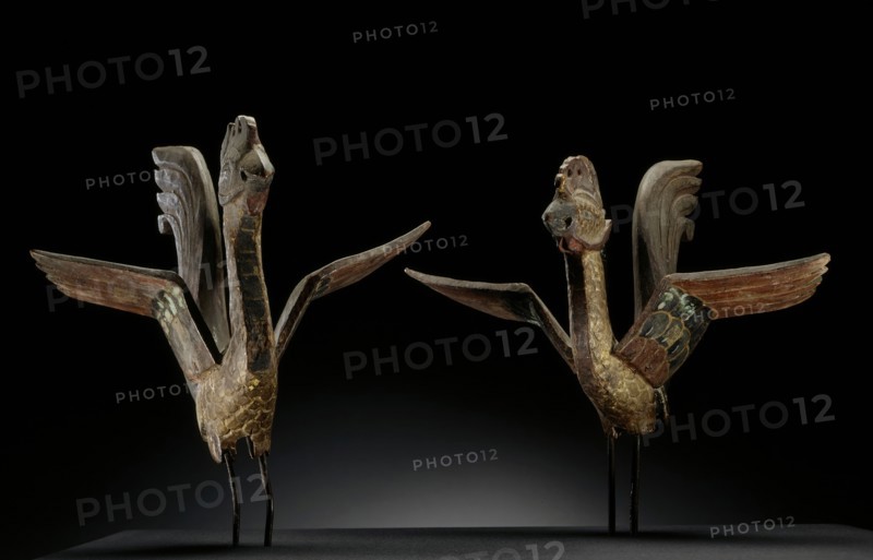 Pair of Phoenixes, 18th century. Creator: Unknown.