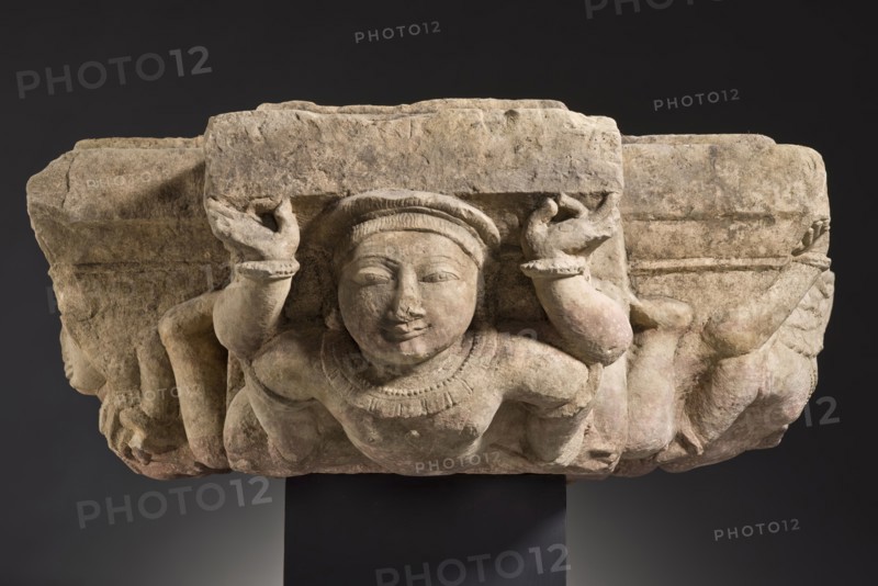 Architectural Capital with Yakshas and Avatars (image 3 of 5), 10th century. Creator: Unknown.