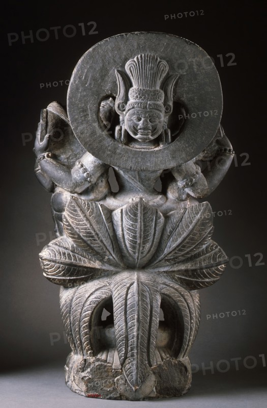Vishnu and Shri Lakshmi on Garuda, 11th century. Creator: Unknown.