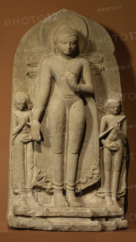 Buddha Shakyamuni with Monk Attendants, 11th-12th century. Creator: Unknown.