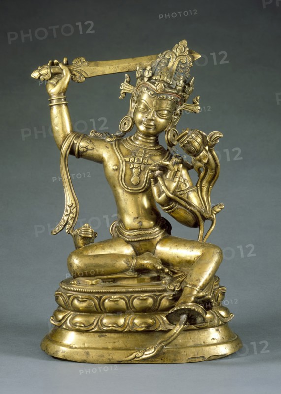 The Bodhisattva Manjushri, 13th century. Creator: Unknown.