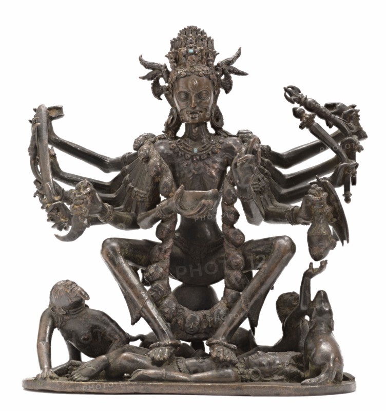 The Hindu Goddess Chamunda, 14th century. Creator: Unknown.
