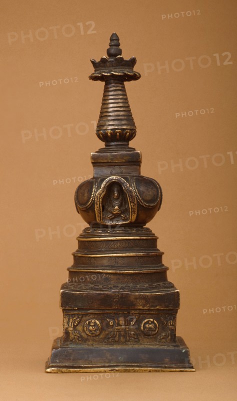 Stupa (Tibetan: Chöten) with Relics (image 1 of 2), 15th century. Creator: Unknown.