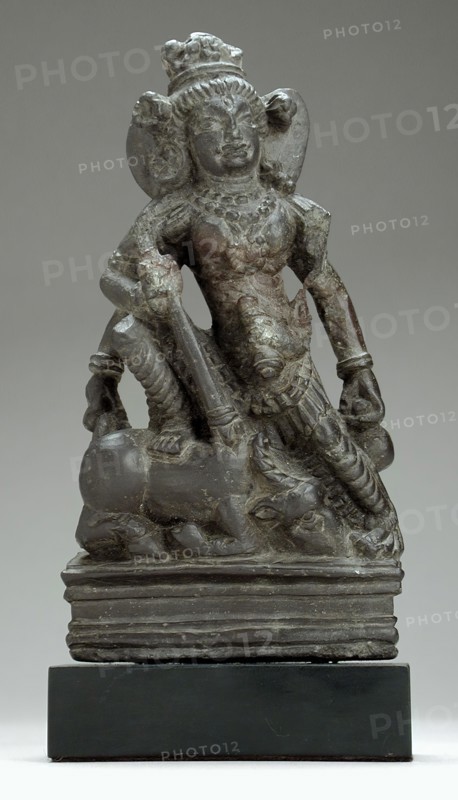 Durga Slaying the Buffalo Demon, 7th century. Creator: Unknown.